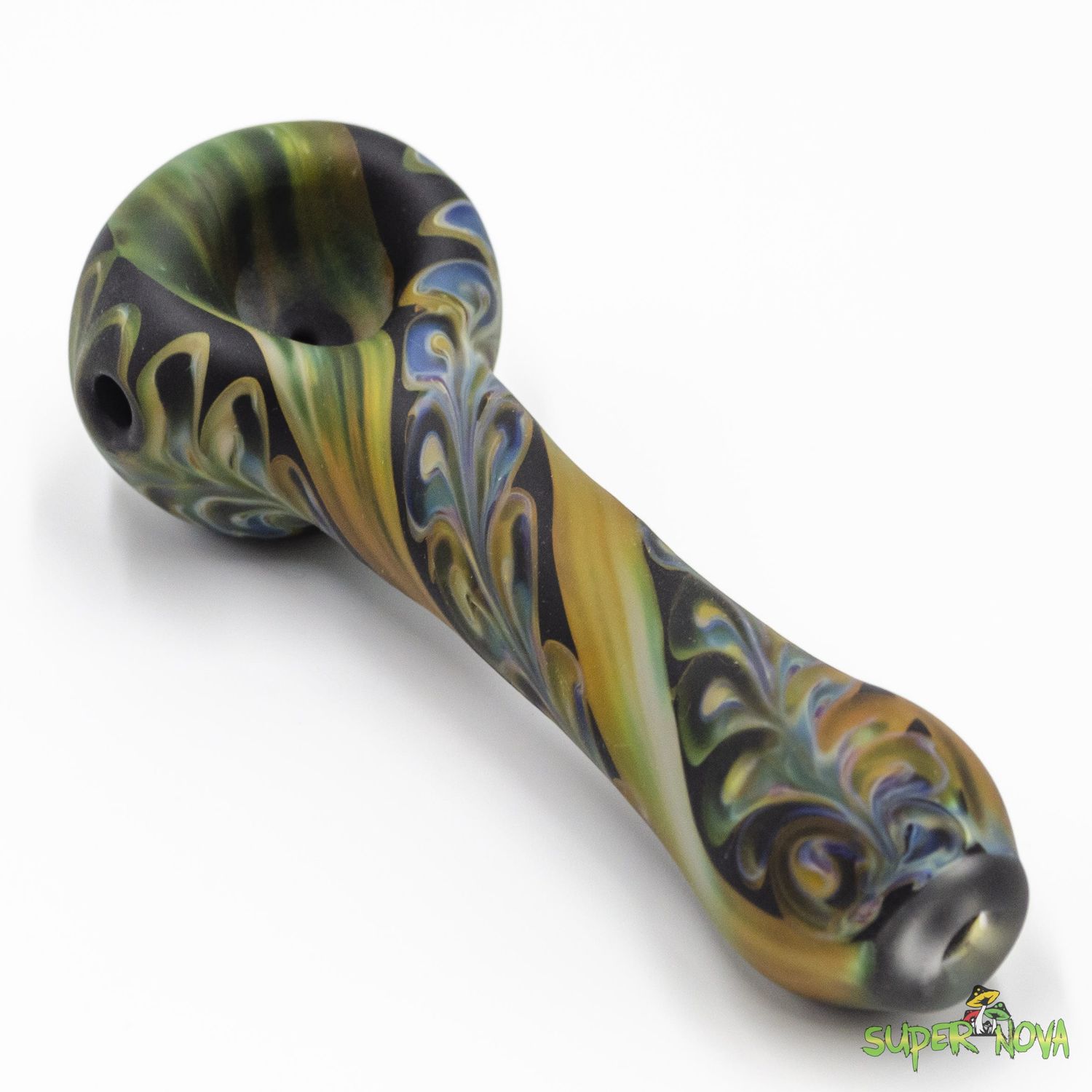 Earthy Waves Handpipe by Izlow Glass Earthy Waves Handpipe by Izlow Glass