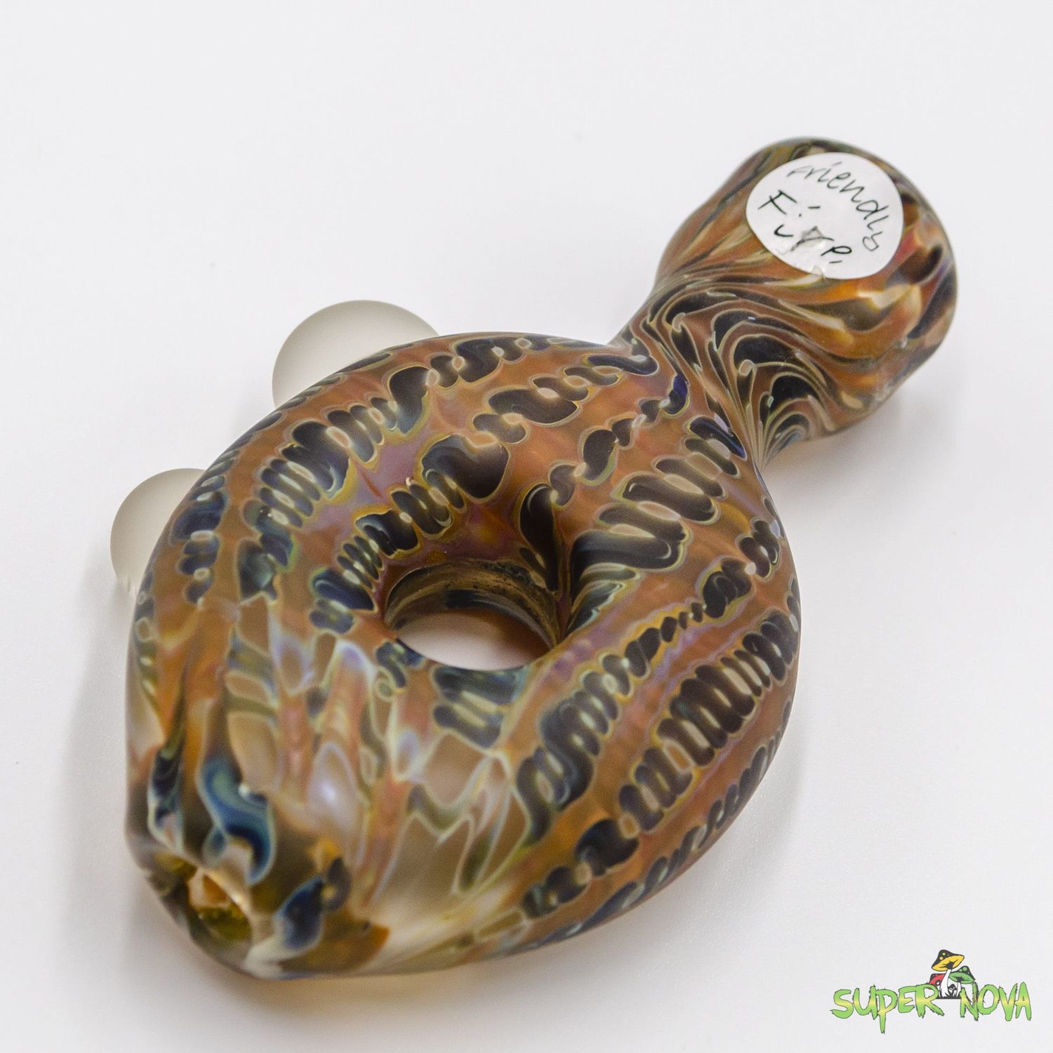 Matte Donut Chillum by Friendly Fire Glass Matte Donut Chillum by Friendly Fire Glass