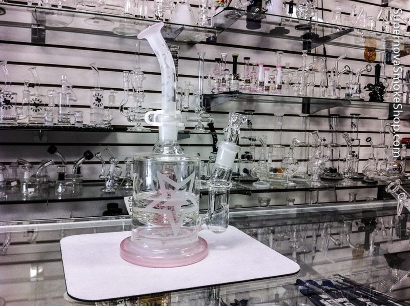Pink Frosted Star Waterpipe Pink Frosted Star Waterpipe