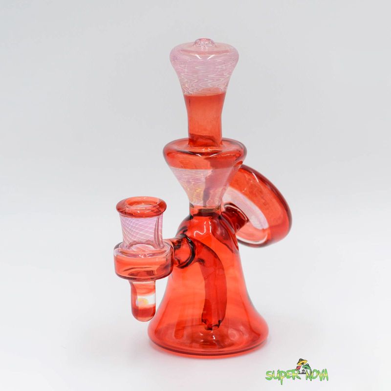 Pomegranate Rig with Opal and Disk by NJR Glass Pomegranate Rig with Opal and Disk by NJR Glass