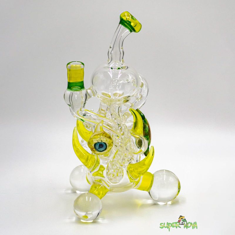 Rig with Eye and Horns by Mako Glass Rig with Eye and Horns by Mako Glass