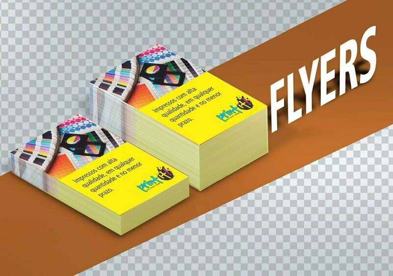 FLYER 10X15CM,IMPRESSÃO FRENTE, 100UN