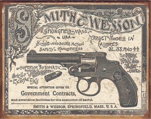# 209 - Vintage Smith &amp; Wesson 16in x 12.5in