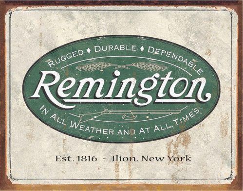 # 214 - Vintage Style Remington Metal Sign 12.5 x 16