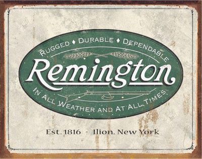 # 214 - Vintage Style Remington Metal Sign 12.5 x 16
