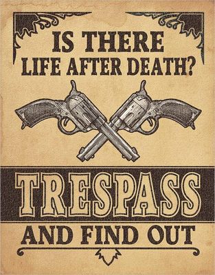 #220 -  Vintage Style &quot;Is There Life After Death?&quot; 12.5 x 16