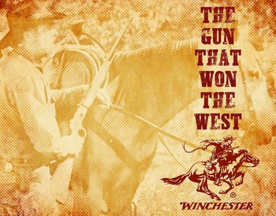 # 211 - Vintage Style &quot;The Gun That Won The West&quot; 12.5 x 16