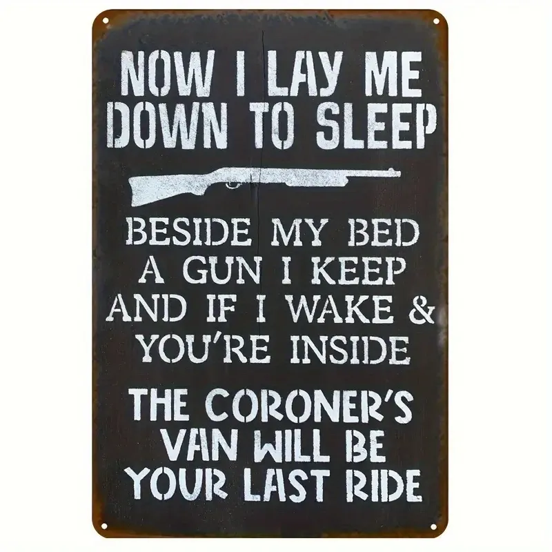 # 493 Metal No Trespassing Warning Sign - Wall Mounted 8x12