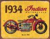 307 - 1934 Indian Motorcycle Metal Sign 16 in x 12.5 in