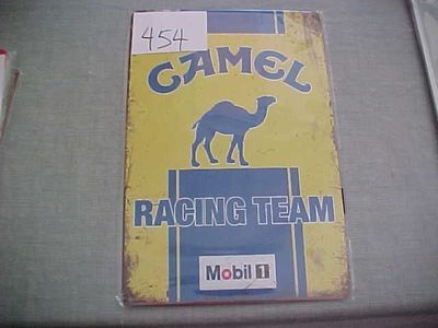 #454 - Mobil Camel Racing Team Vintage Style Metal Advertising Metal Sign 8 x 12 Inches