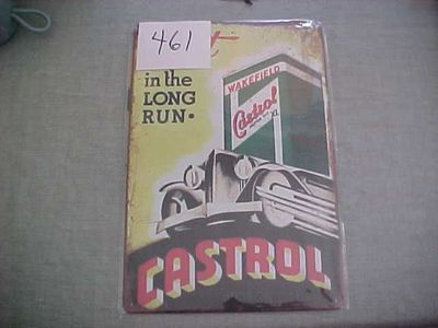 #461 - Castrol Best In The Long Run Vintage Style Metal Advertising Metal Sign 8 x 12 Inches