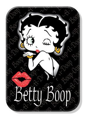 # 50 - Betty Boop Kiss Metal Sign- 16in x 12.5in