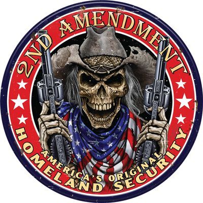 #470 - 2nd Amendment **FULLY EMBOSSED STEEL** 11.75in x 7.75in