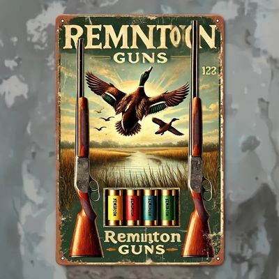 # 485 - Remington Guns Vintage Ad Style 8×12 Inch