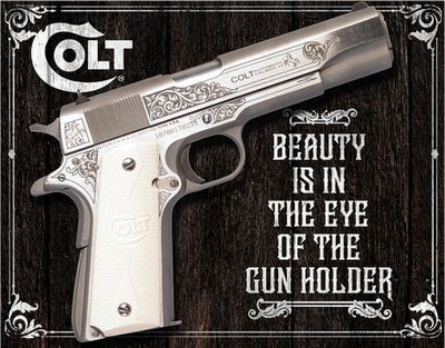 Sign Material: Colt Beauty Tin Sign Size: 16 in x 12.5 in