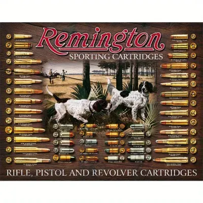 # 463 - Remington Sporting Cartridges Vintage Ad Style 8×12 Inch Aluminum Sign for Ammo Collectors
