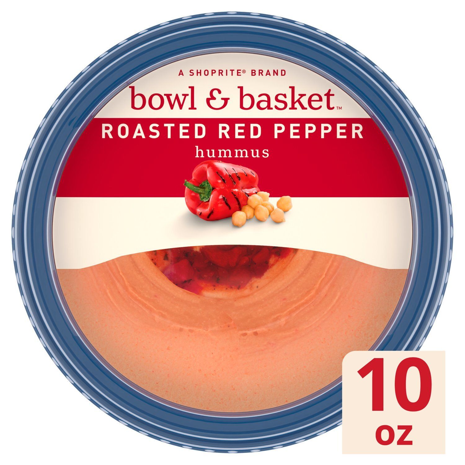 Bowl &amp; Basket Roasted Red Pepper Hummus, 10 oz