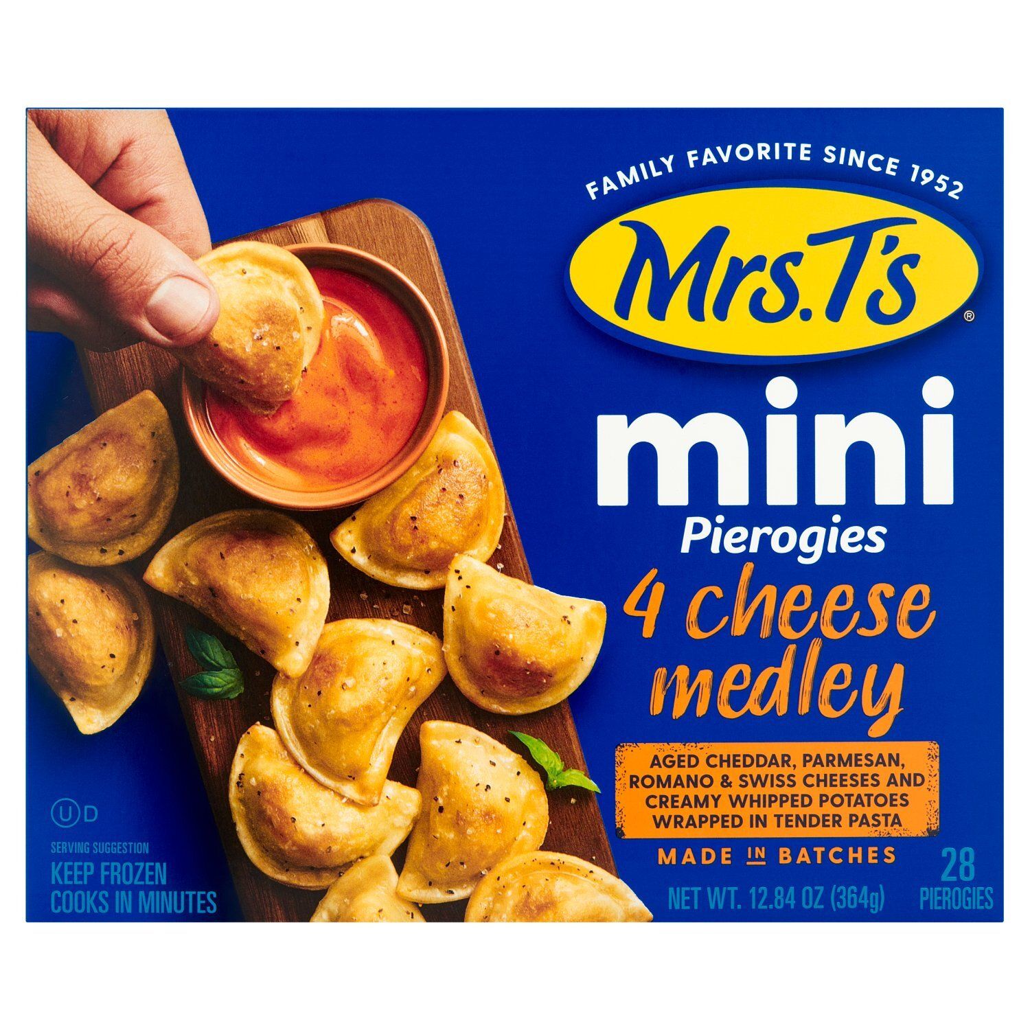 Mrs. T&#39;s 4 Cheese Medley Mini Pierogies, 28 count, 12.84 oz