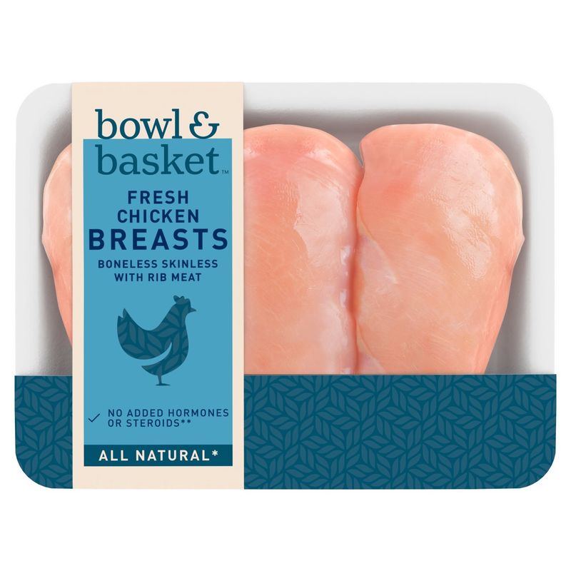 Bowl &amp; Basket Boneless Skinless Fresh Chicken Breasts with Rib Meat