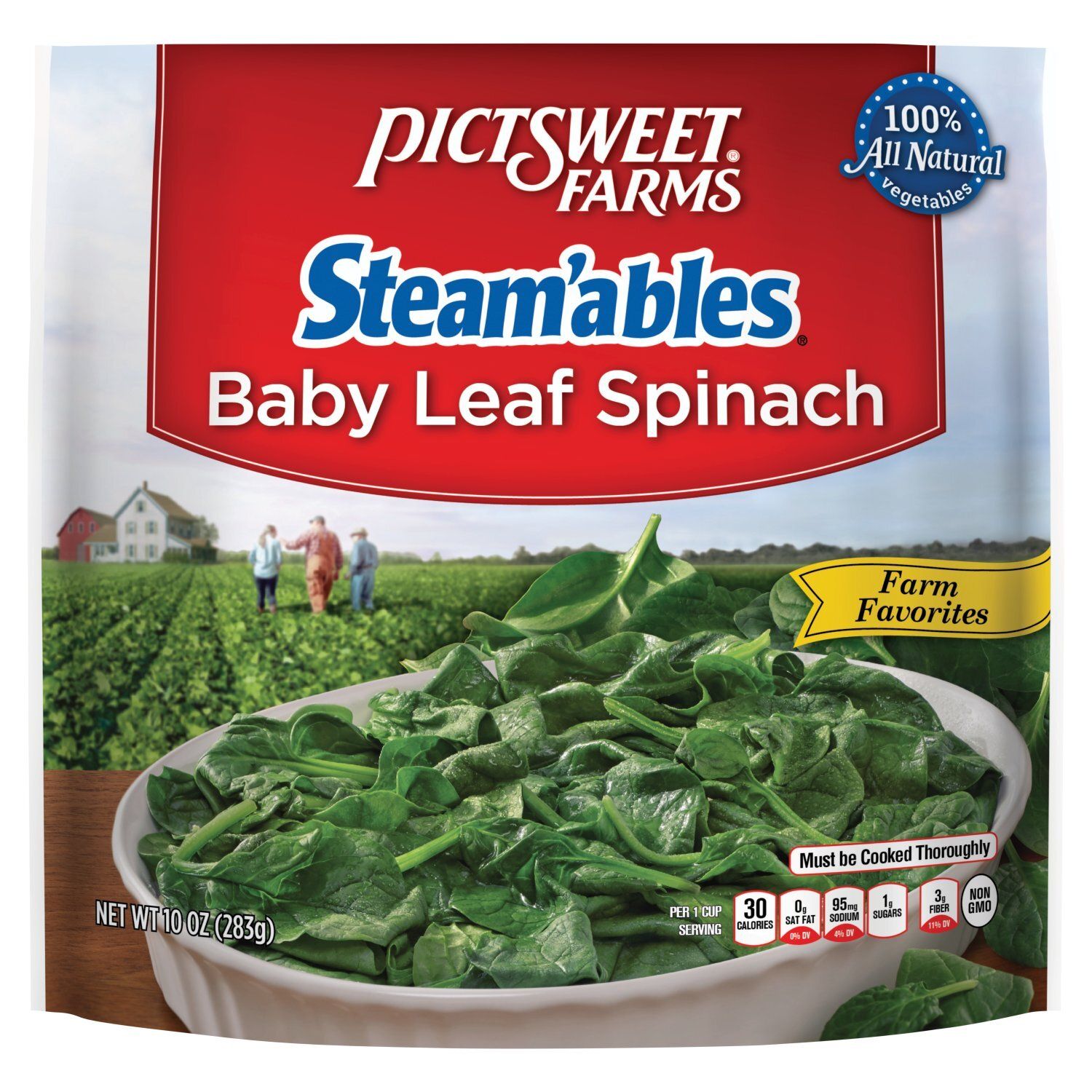 Pictsweet Farms Steam&#39;ables Baby Leaf Spinach, 10 oz