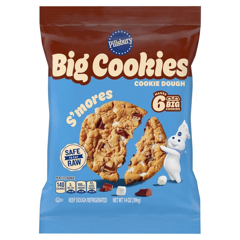 Pillsbury S&#39;mores Big Cookies Cookie Dough, 14 oz
