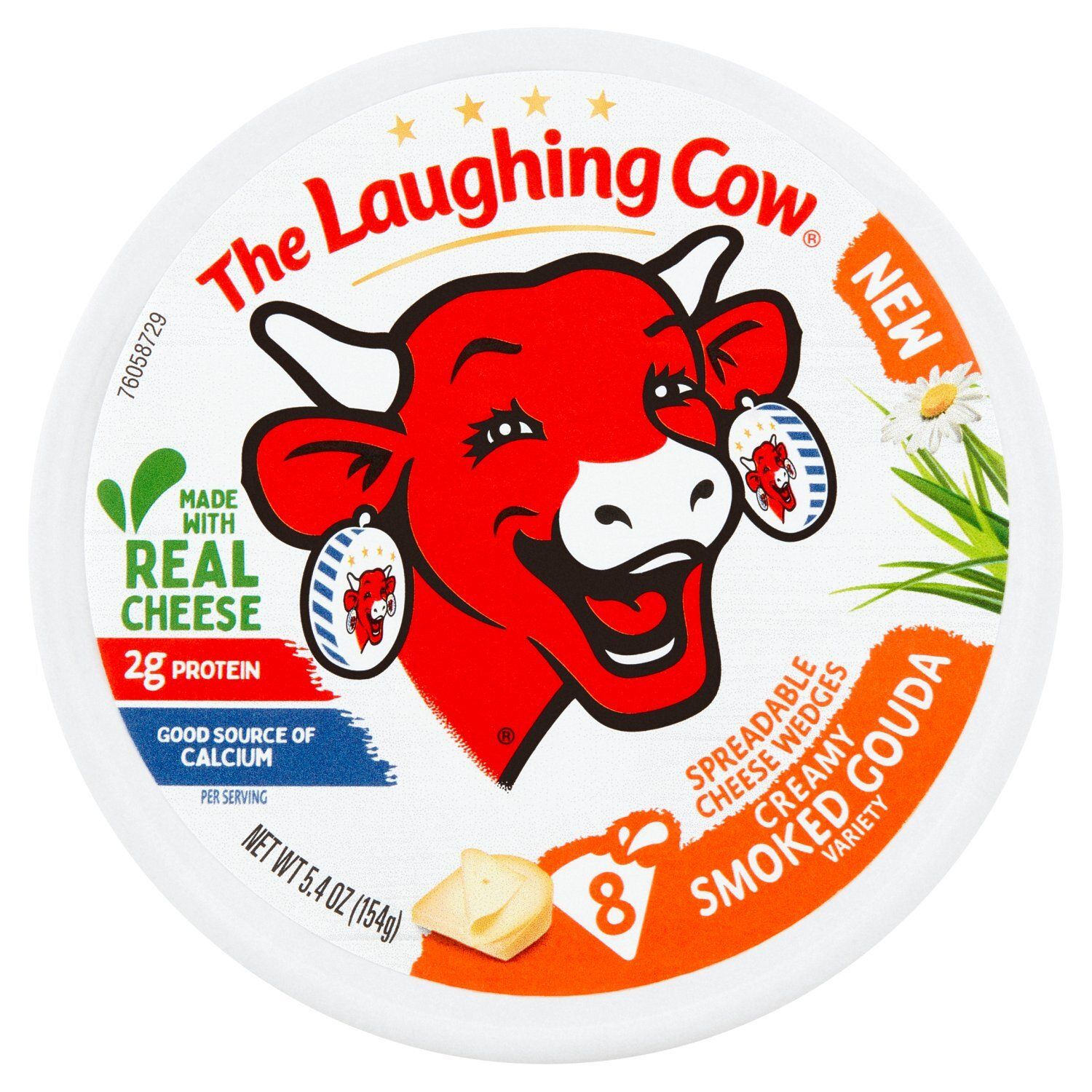 The Laughing Cow Creamy Smoked Gouda Variety Spreadable Cheese Wedges, 8 count, 5.4 oz