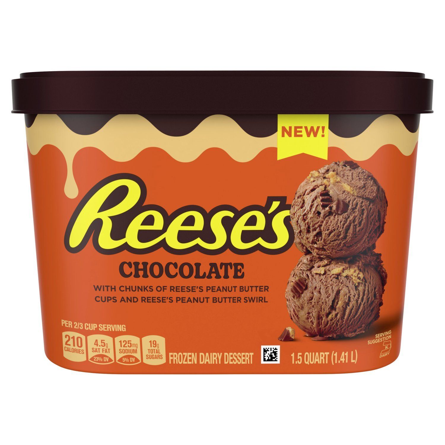 Reese&#39;s Chocolate Frozen Dairy Dessert, 1.5 quart
