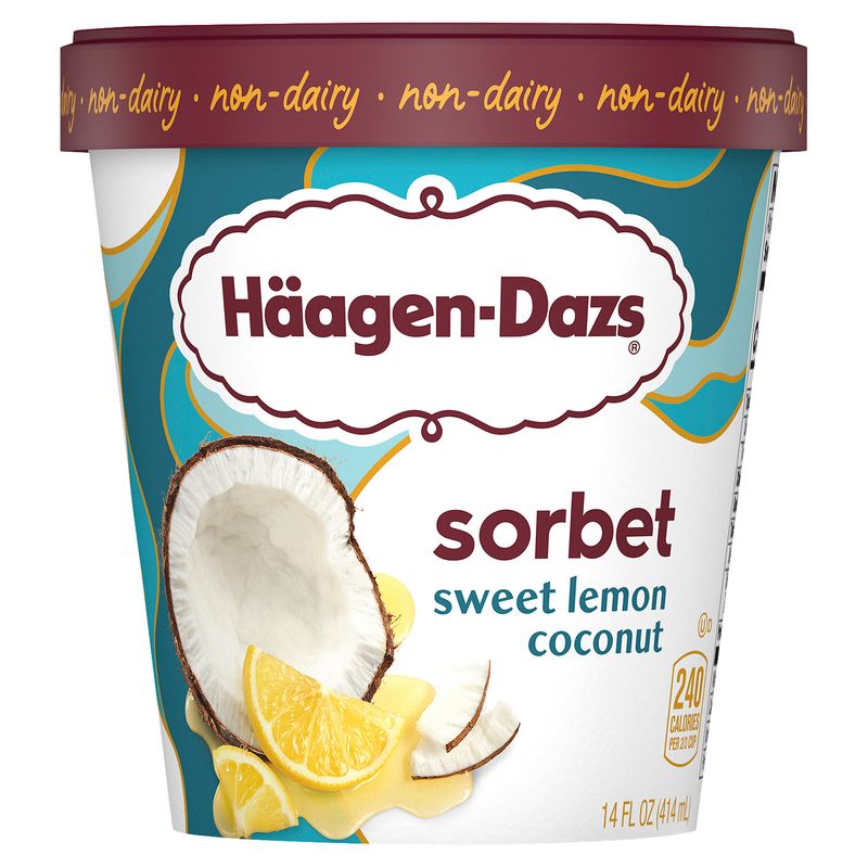 Häagen-Dazs Sweet Lemon Coconut Sorbet, 14 fl oz