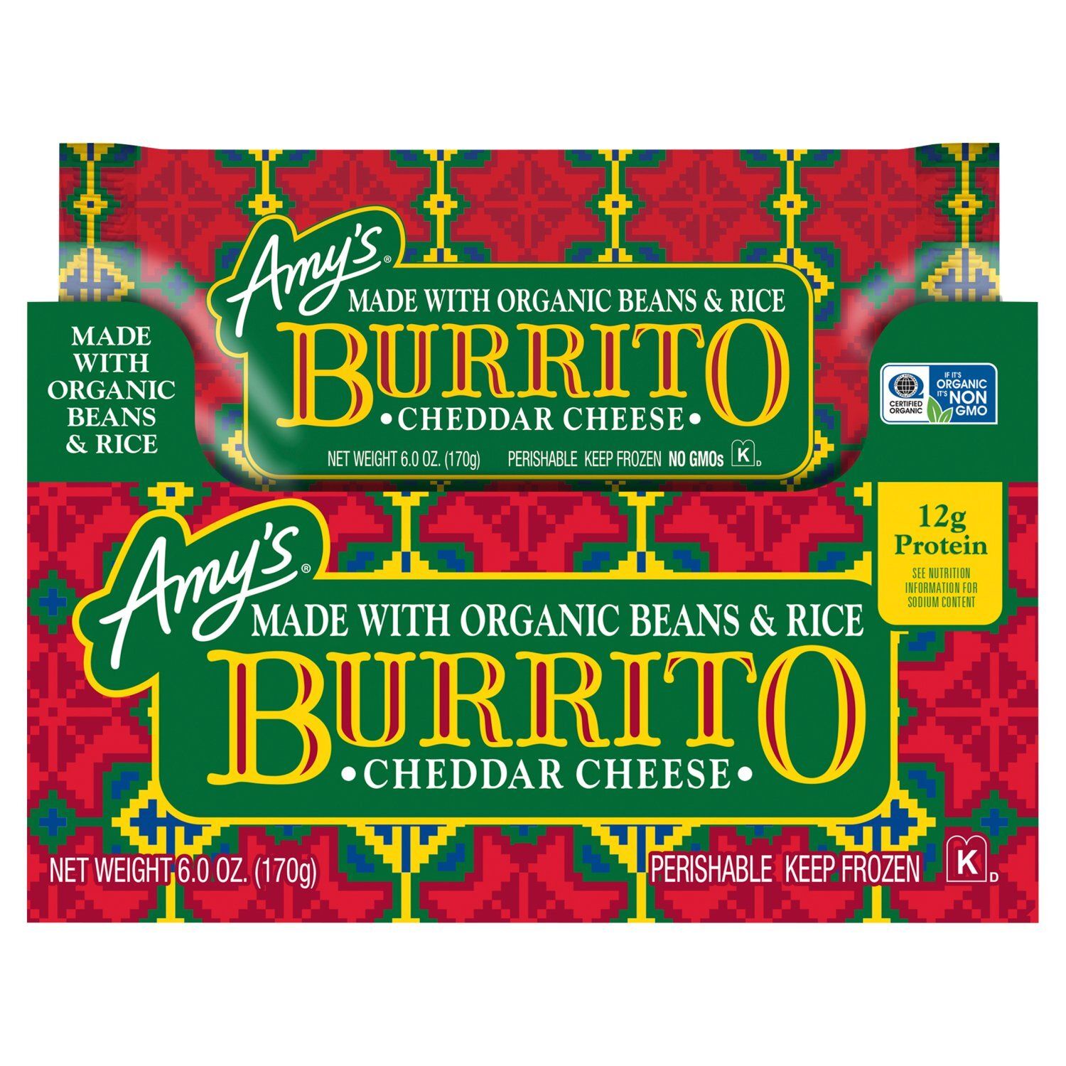 Amy&#39;s Cheddar Cheese Burrito, 6.0 oz