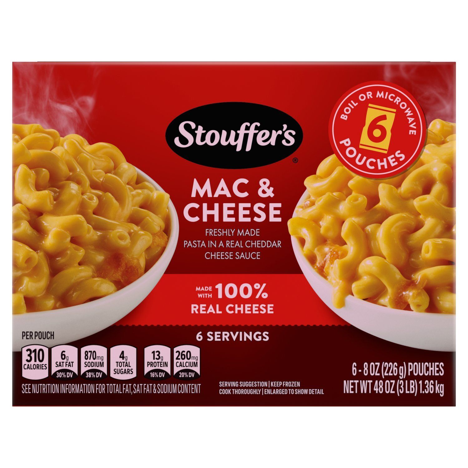 Stouffer&#39;s Mac &amp; Cheese, 8 oz, 6 count