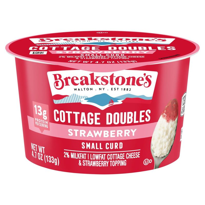 Breakstone&#39;s Strawberry Small Curd Cottage Doubles, 4.7 oz