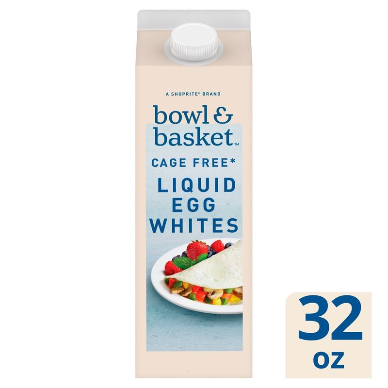 Bowl &amp; Basket Cage Free Liquid Egg Whites, 32 oz