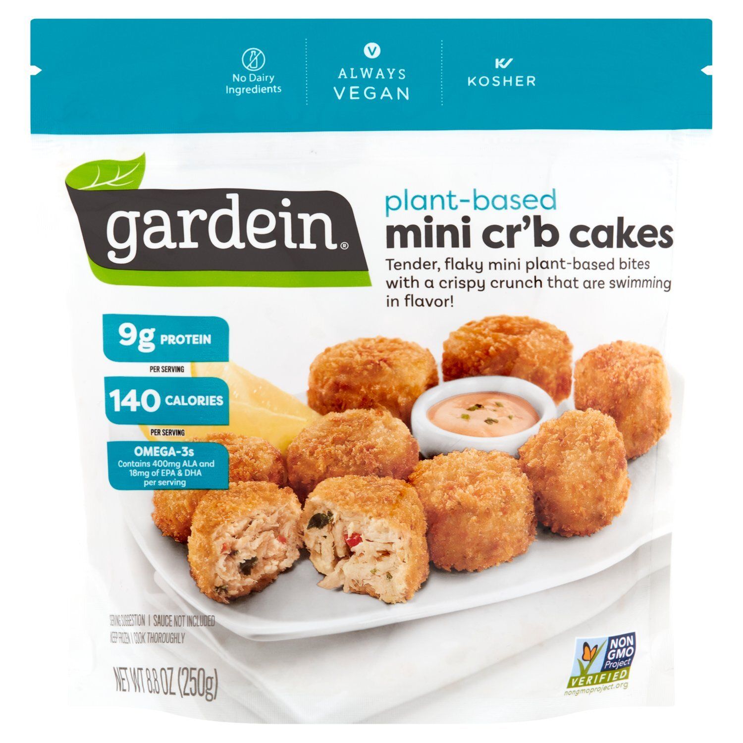 Gardein Plant-Based Mini Cr&#39;b Cakes, 8.8 oz
