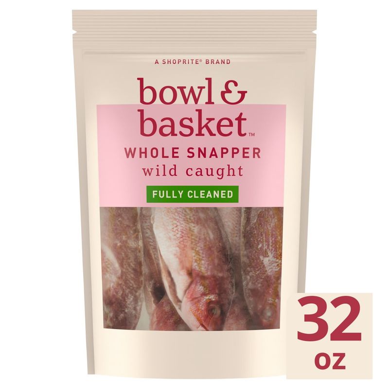 Bowl &amp; Basket Wild Caught Fully Cleaned Whole Snapper, 32 oz