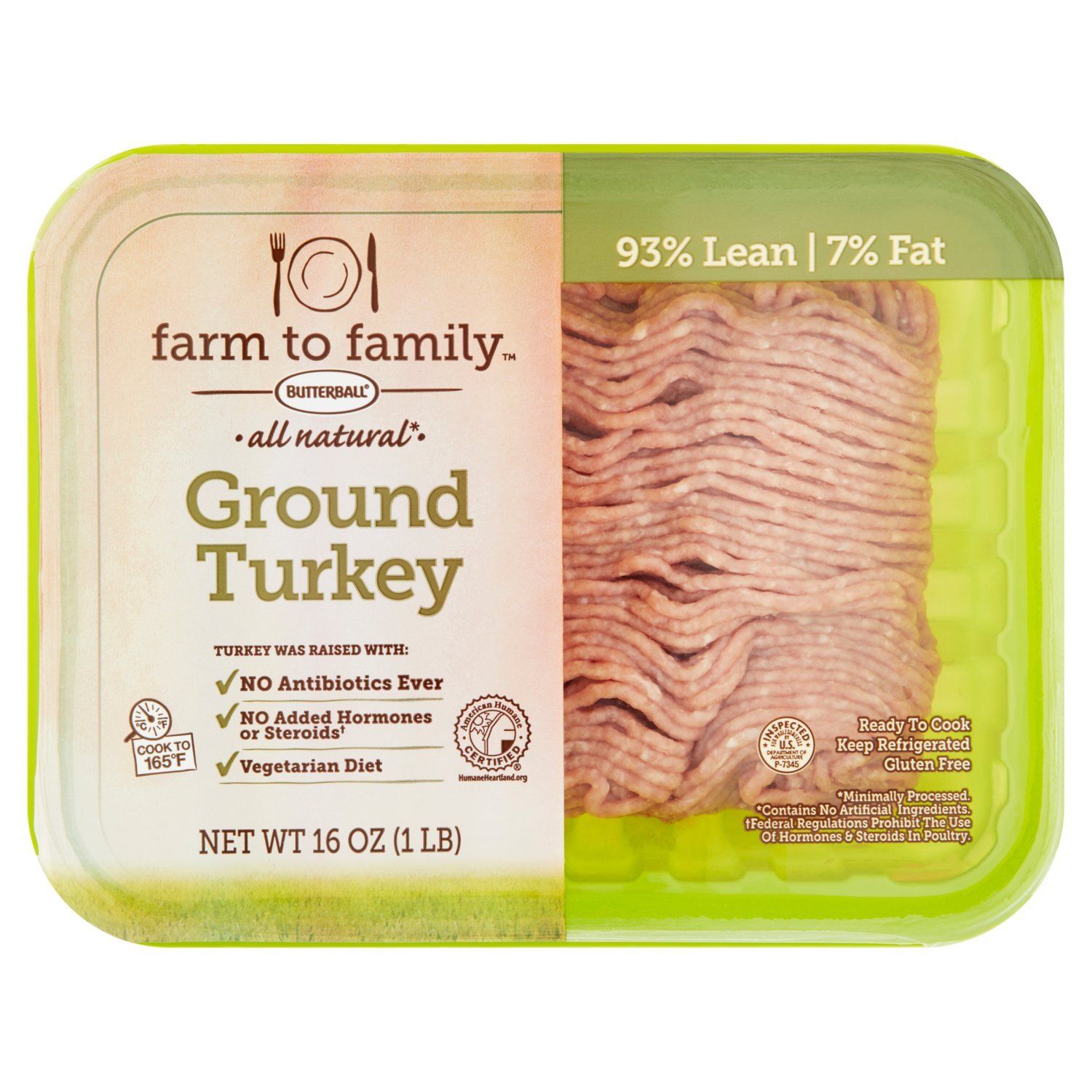 Butterball Farm to Family Ground Turkey, 16 oz