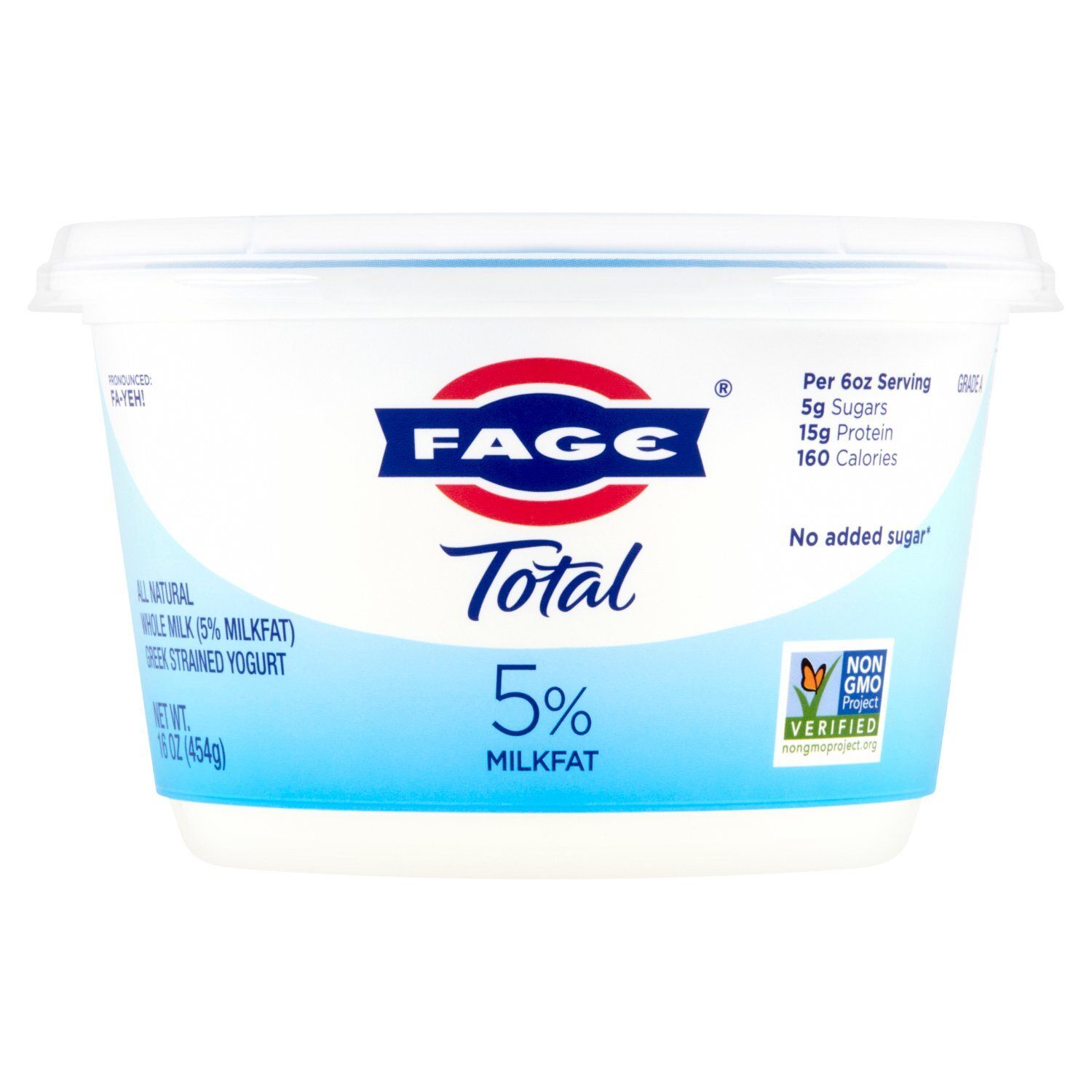 Fage Total 5% Milkfat All Natural Whole Milk Greek Strained Yogurt, 17.6 oz