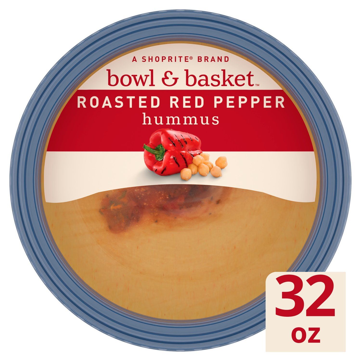 Bowl &amp; Basket Roasted Red Pepper Hummus, 32 oz