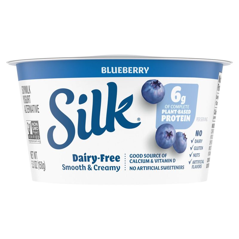 Silk Dairy-Free Smooth &amp; Creamy Blueberry Soymilk Yogurt Alternative, 5.3 oz