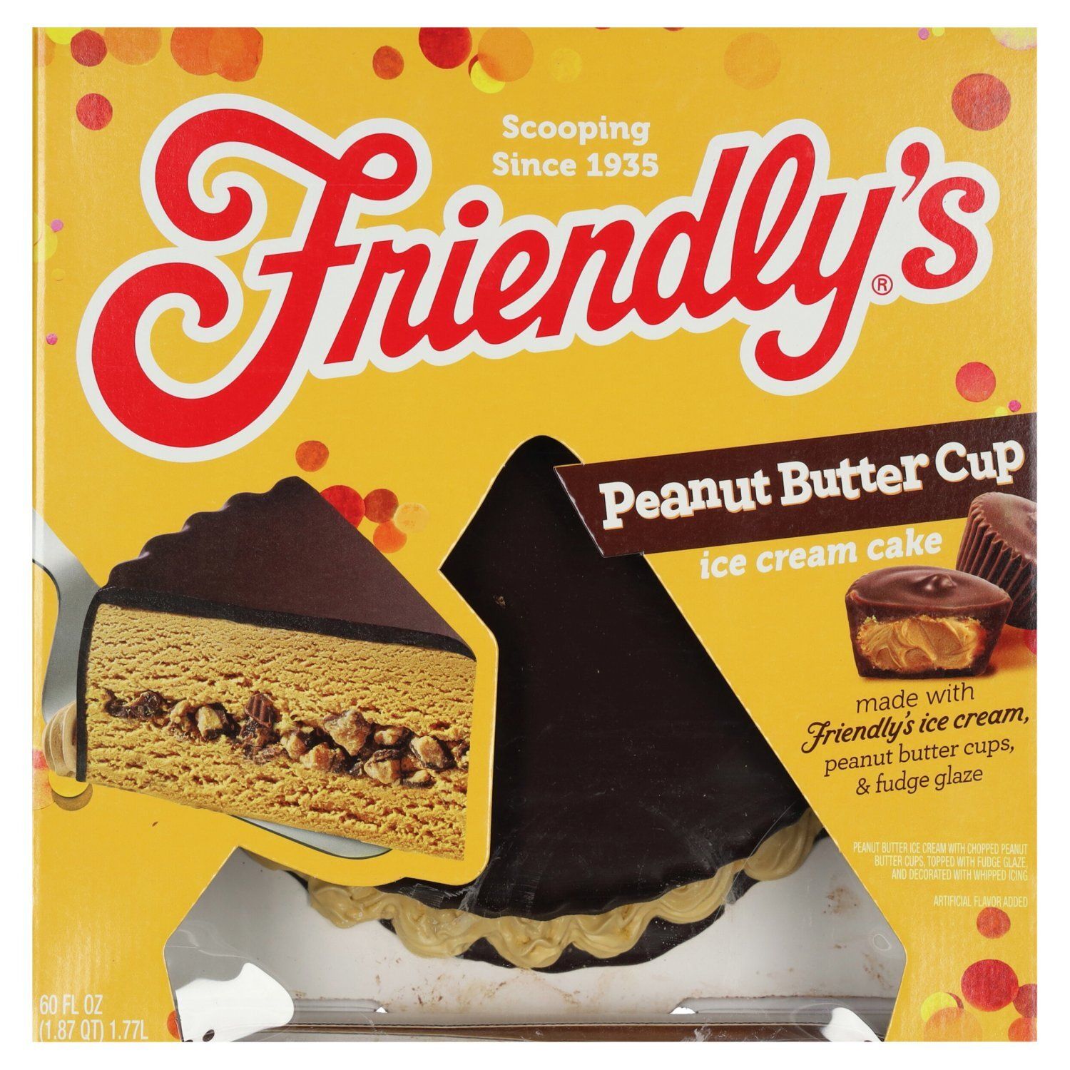Friendly&#39;s Peanut Butter Cup Ice Cream Cake, 60 fl oz