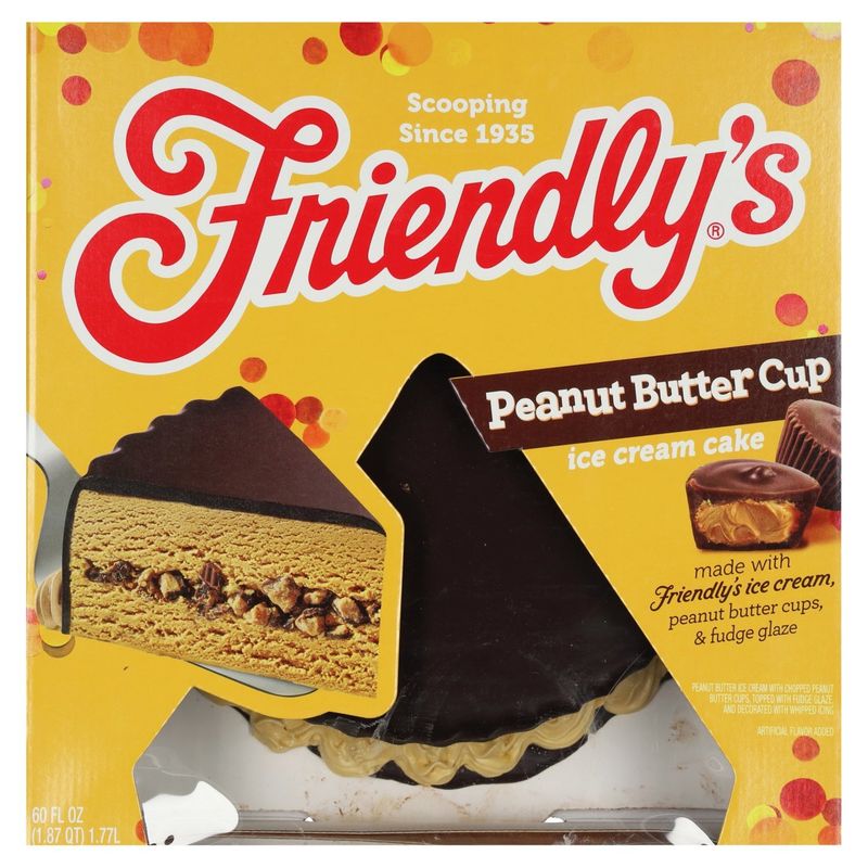 Friendly&#39;s Peanut Butter Cup Ice Cream Cake, 60 fl oz