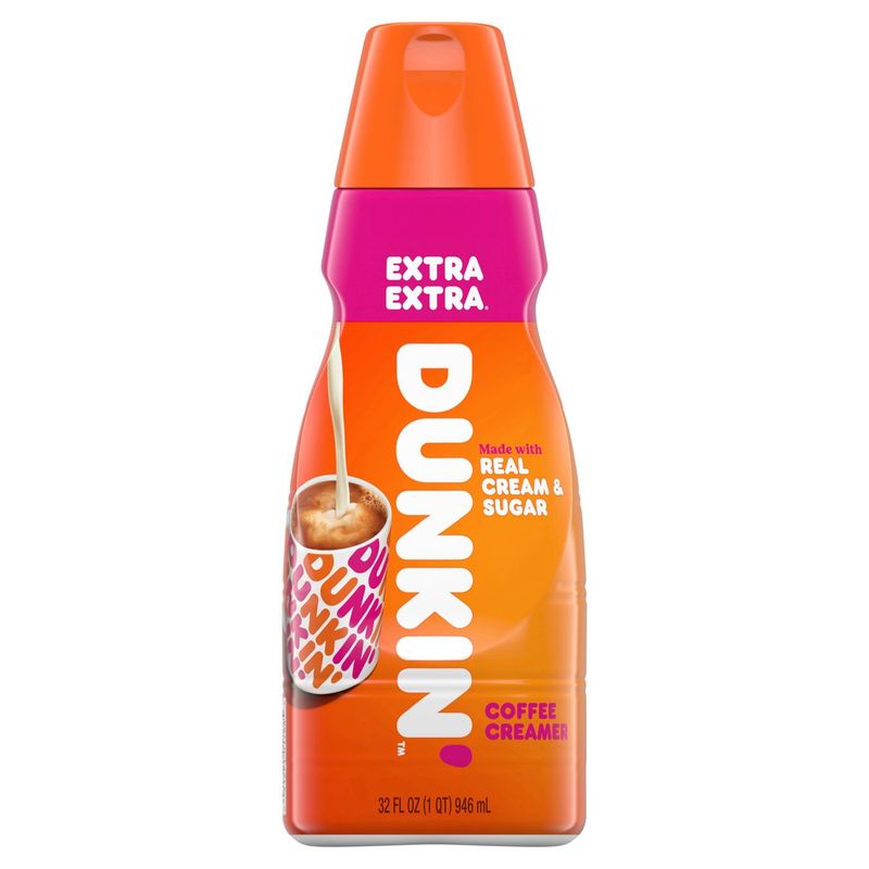 Dunkin&#39; Extra Extra Coffee Creamer, 32 fl oz