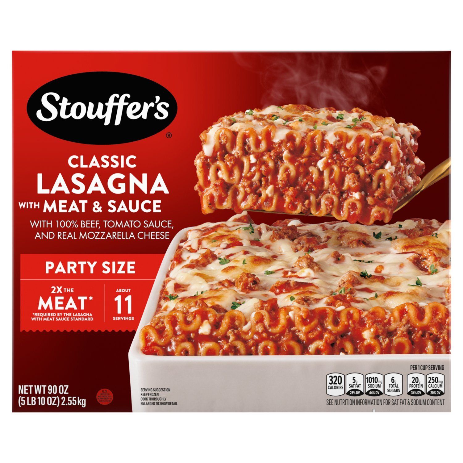 Stouffer&#39;s Classic Lasagna with Meat and Sauce Party Size, 90 oz