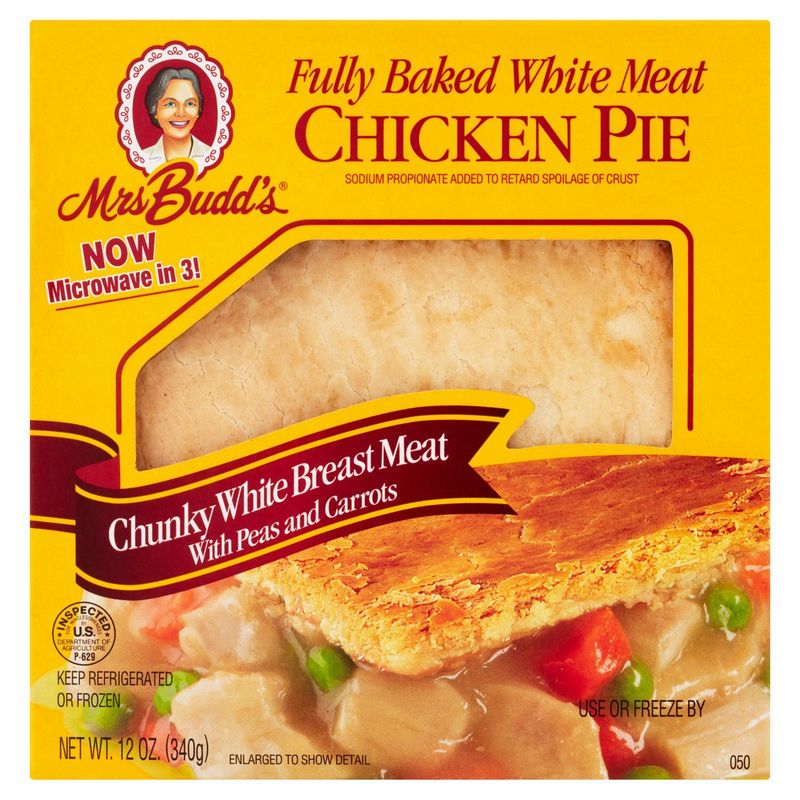 Mrs Budd&#39;s Fully Baked White Meat Chicken Pie, 12 oz
