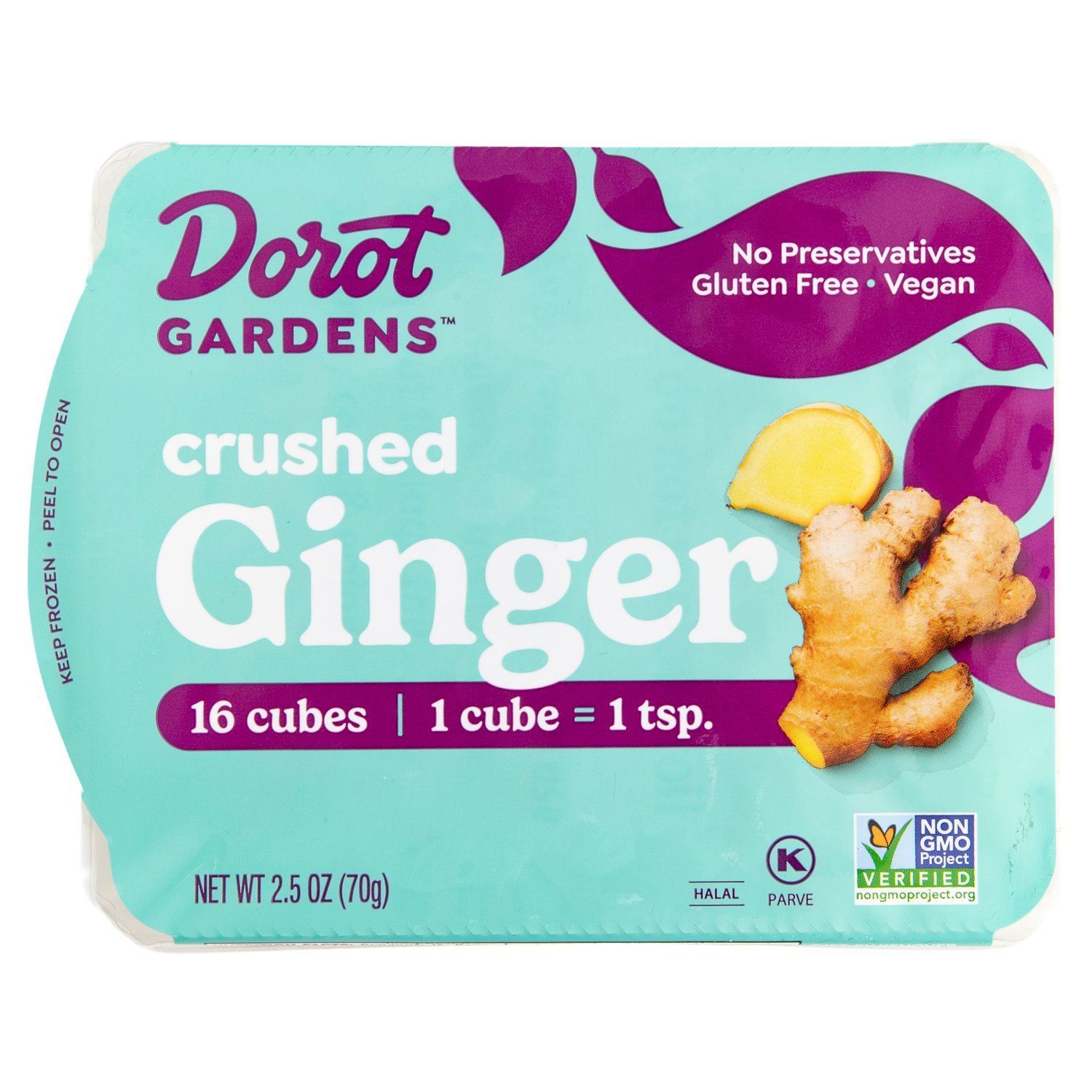 Dorot Gardens Crushed Ginger, 16 count, 2.5 oz