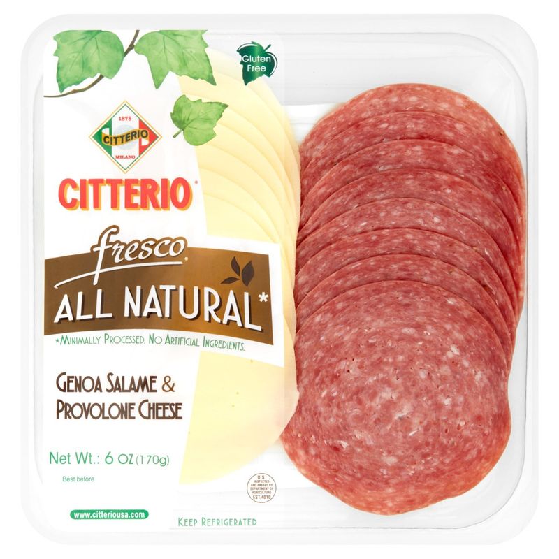 Citterio Fresco Genoa Salame &amp; Provolone Cheese, 6 oz