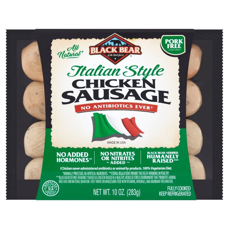 Black Bear Italian Style Chicken Sausage, 10 oz