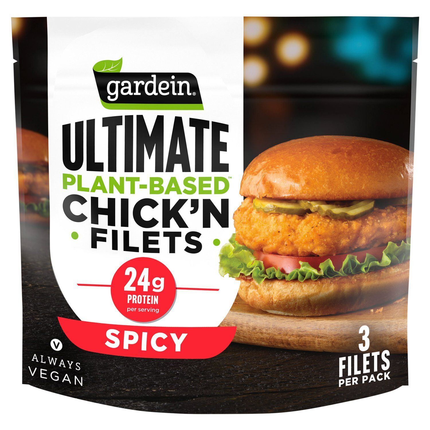 Gardein Spicy Ultimate Plant-Based Chick&#39;n Filets, 15 oz