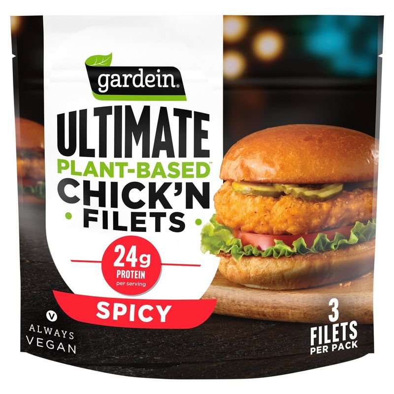 Gardein Spicy Ultimate Plant-Based Chick&#39;n Filets, 15 oz