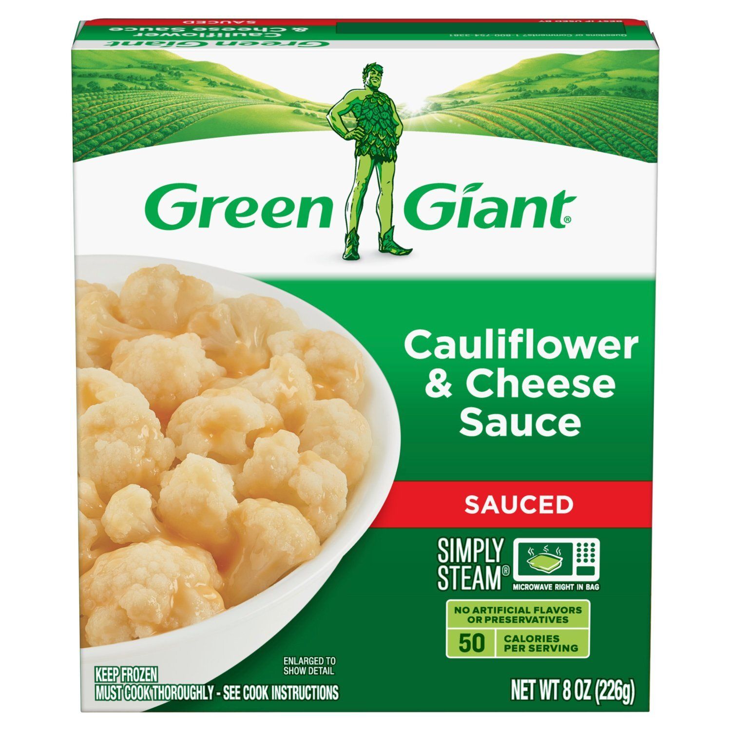 Green Giant Simply Steam Sauced Cauliflower &amp; Cheese Sauce, 8 oz