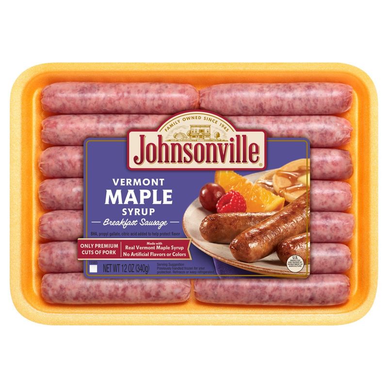 Johnsonville Vermont Maple Syrup Breakfast Sausage, 14 count, 12 oz